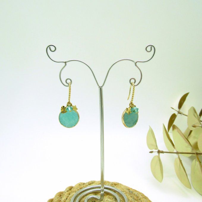 BOUCLES CASSY AMAZONITE