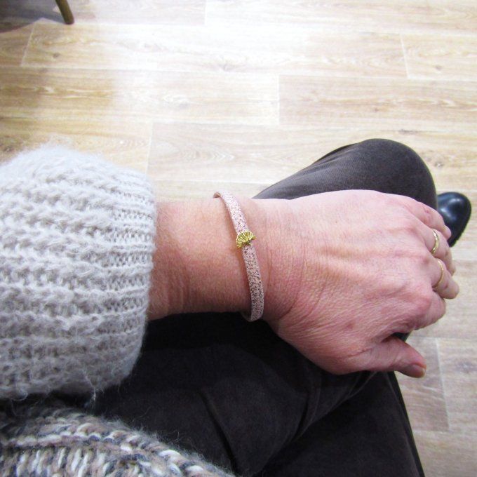 BRACELET FAN ROSE GINKGO 