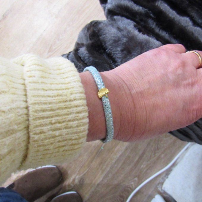 BRACELET FAN MENTHE GINKGO  