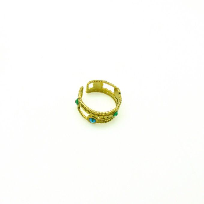 BAGUE GARLAND BLEU ET VERT