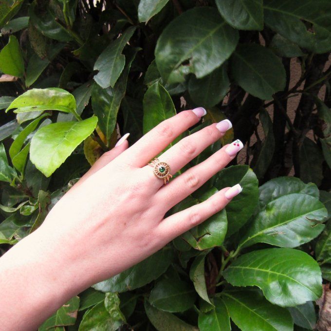 BAGUE WHEEL VERTE