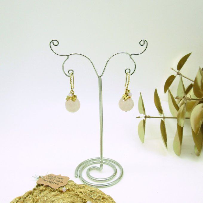 BOUCLES CASSY QUARTZ ROSE