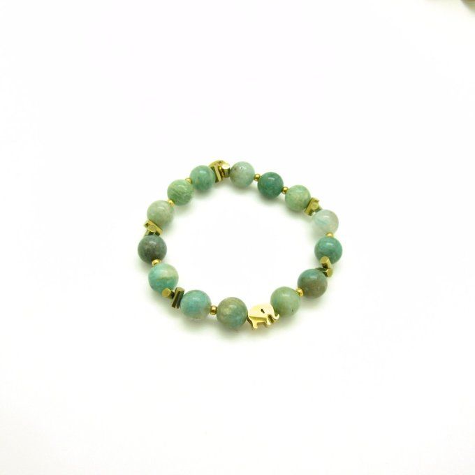 BRACELET ELEPHANT AMAZONITE