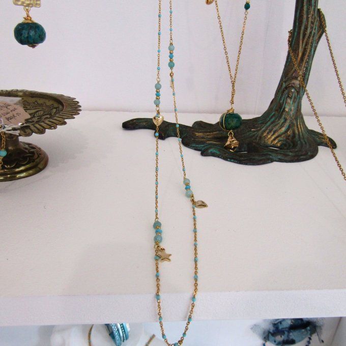 COLLIER MESSINE AMAZONITE